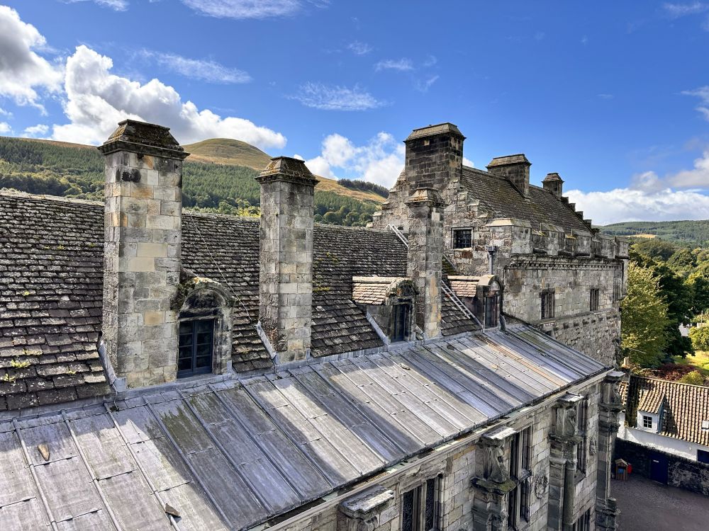 Close inspection of historic building fabric